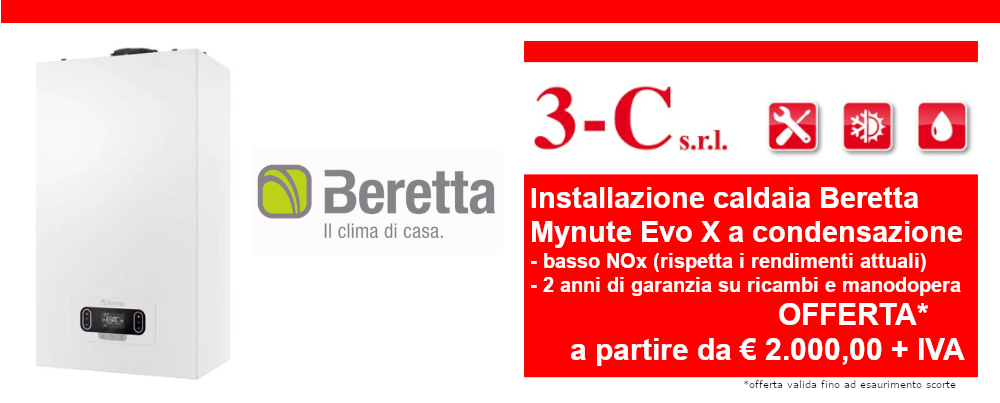 Offerta installazione caldaia Beretta Condensazione Mynute Evo X